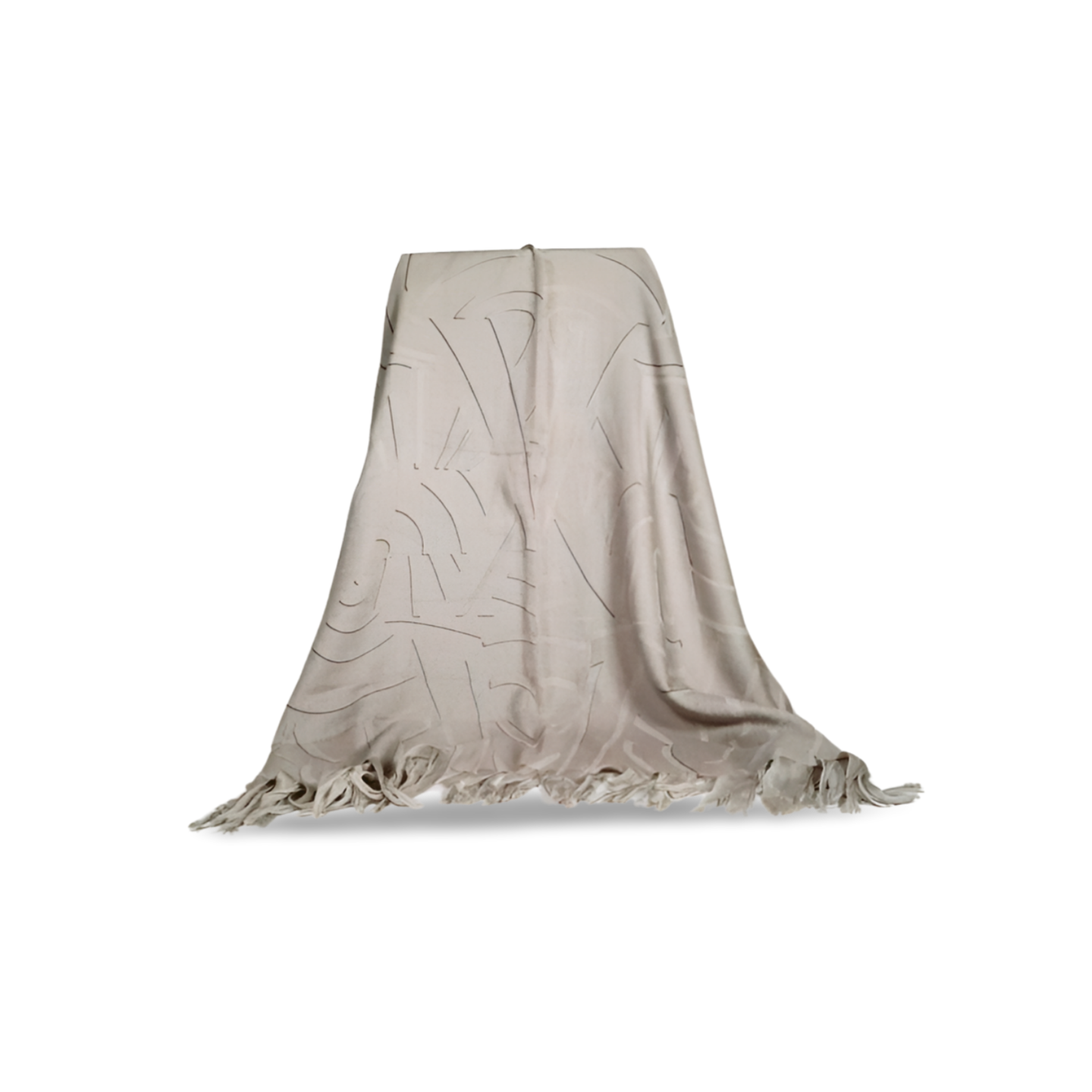 Foulard en Cachemire & Soie × Edo Komon / Gris clair